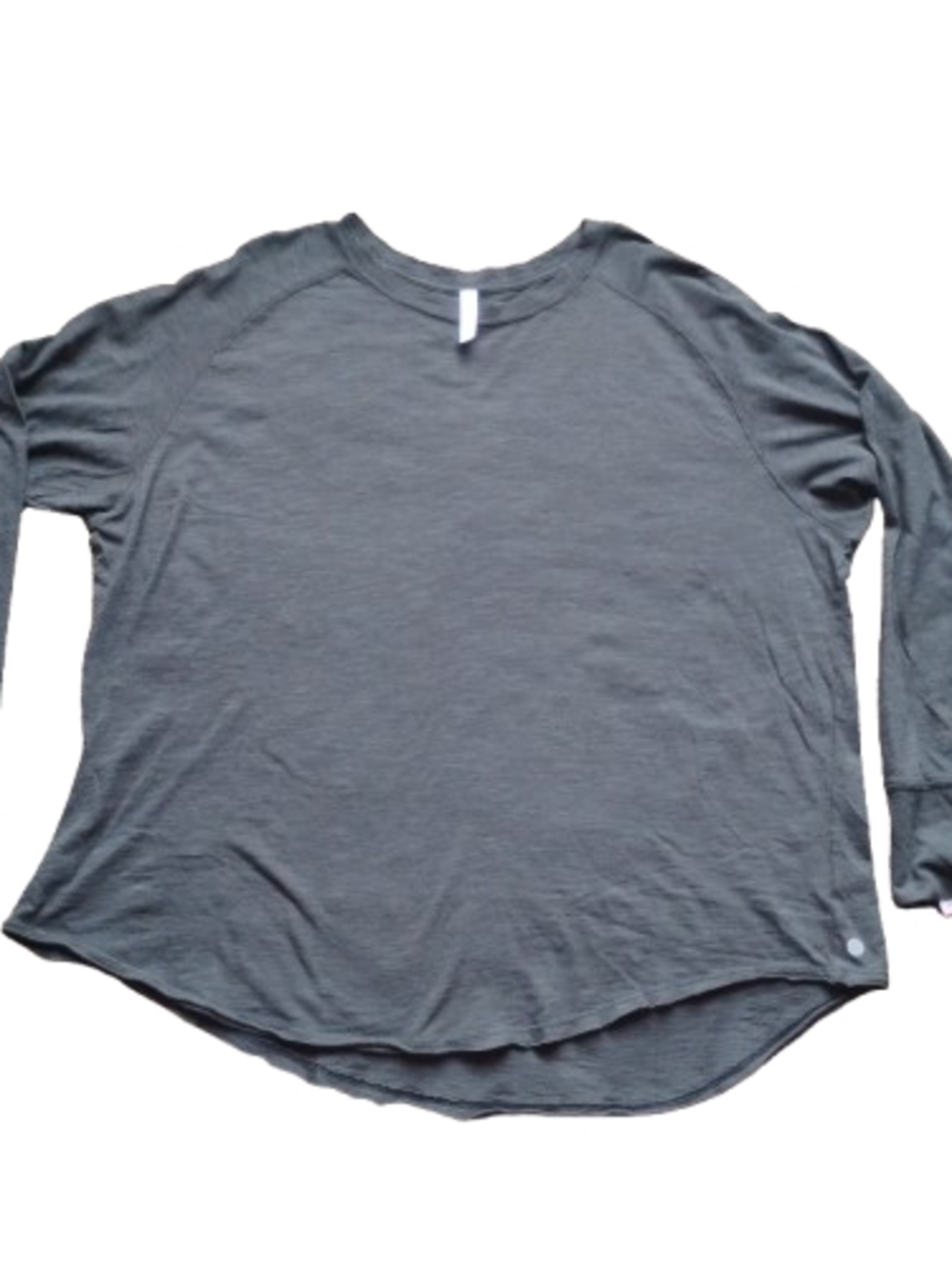New without tags Zella Long Sleeve Tee XL Washed Black High Low Hem